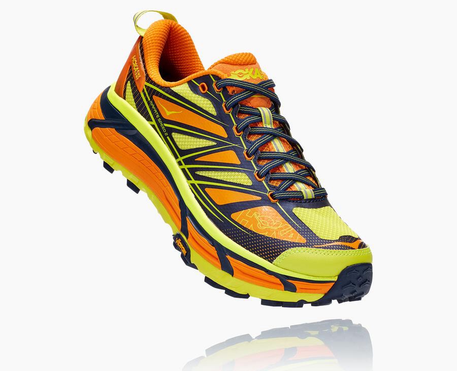 Hoka One One Trailsko Herre - Mafate Speed 2 - Lyseguld/Lyserød - 512470GDU